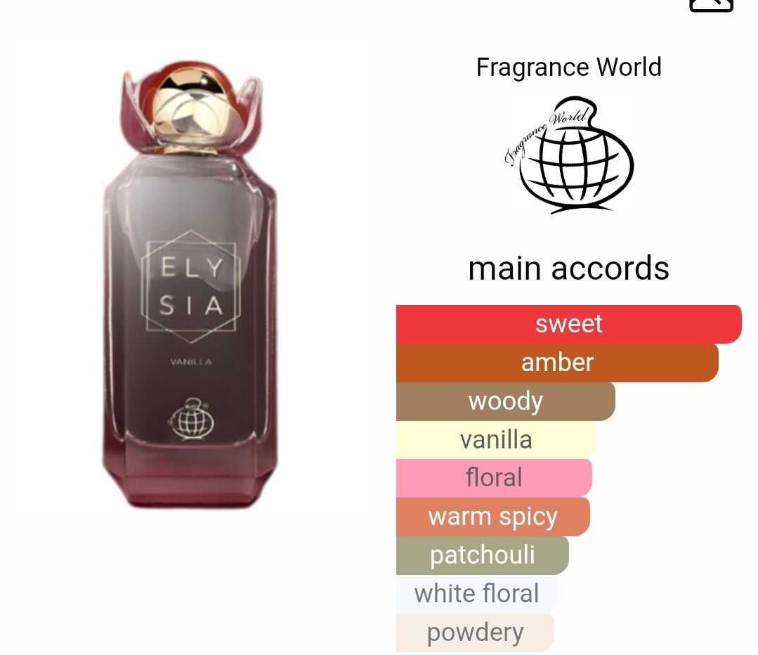 FRAGRANCE WORLD - ELYSIA VANILLA EDP