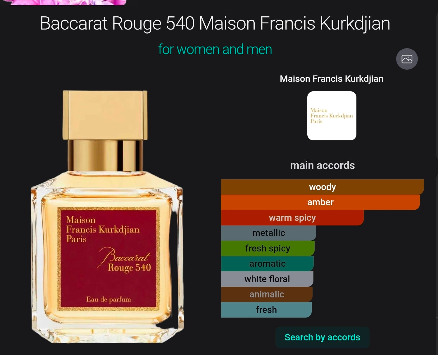 MAISON FRANCIS KURKIJAN BACCARAT ROUGE 540 EDP